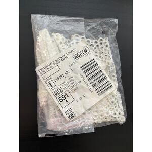 Victoria's Secret Vintage Y2K Eyelet Lace V-String Panties Size Large White New